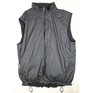 Walter Hagen Large Reversible Golf Vest Full-Zip Black Fleece Golf With Pockets